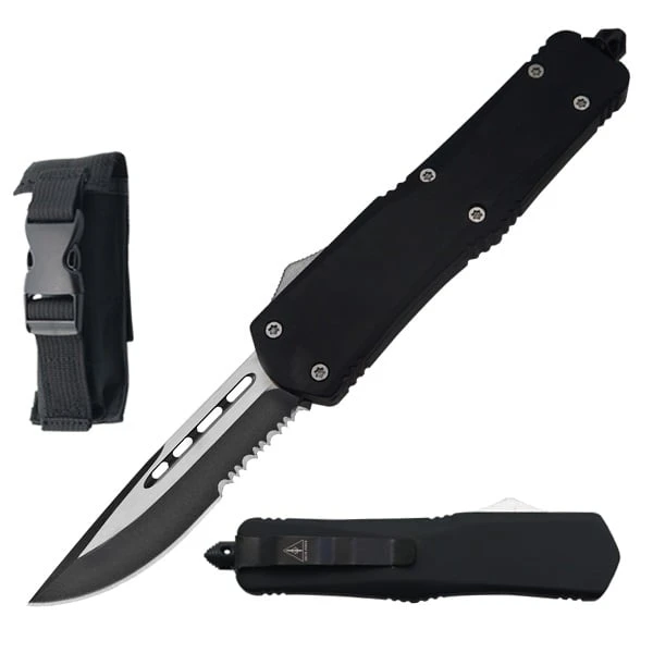 9 Inch Black Tactical Recon OTF Combat Pocket Knife 1 9 Inch Black Tactical Recon OTF Combat Pocket Knife