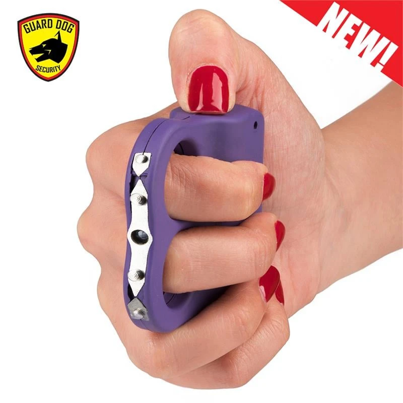 I Do Two LED Knuckle Stun Gun Purple Self Defense Weapon Dual Sparks 1 I Do Two LED Knuckle Stun Gun Purple Self Defense Weapon Dual Sparks