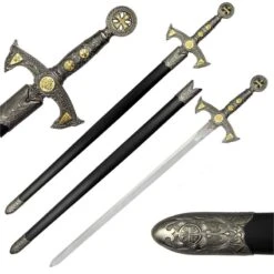 Medieval 12th Century Templar Knight Crusader Sword