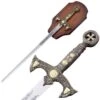 Knights Templar Sword With Wall Plaque