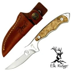 Elk Ridge Fixed Blade Knife - Maplewood Handle