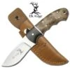 Elk Ridge Hunting Knife With Burl Wood Handle