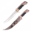 Bronze Bear Collectors Dagger Fixed Blade Hunting Knife With Scabbard
