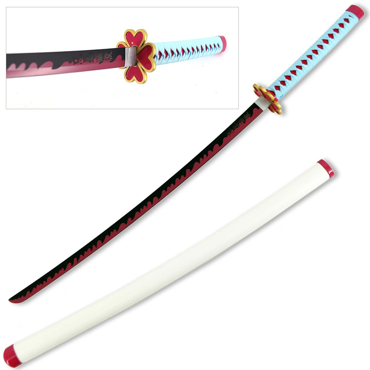 Anime Demon Mitsuri Kanroji Nichirin Katana Sword 1 Anime Demon Mitsuri Kanroji Nichirin Katana Sword