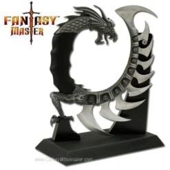 Skull Dragon Multi Blade Dagger With Display Stand