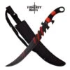 Fantasy Master 25 Inch Short Sword Black Blade With Red Stripes
