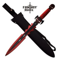 Fantasy Master 27 Inch Short Sword With Red Skull Handle