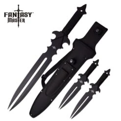 Fantasy Master Dual Blade Fantasy Sword With 2 Throwing Knives