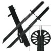 28 Inch Twin Black Blades Full Tang Ninja Sword Set