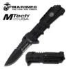 Official Licensed Marines Black Rifle Design Spring Assisted Opening Knife