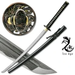 Masahiro Ancient Warrior Folded Damascus Blade Katana Sword