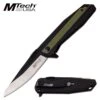 8 Inch Two Tone Manual Folding Pocket Knife Black Green Handle