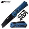 Manual Folding Pocket Knife Hidden Multi Tools In Blue Handle