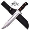 Master USA Fixed Blade Tactical Survival Knife - Black Pakka Wood Handle