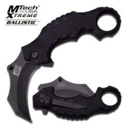 Mtech Xtreme Ballistic Black Hawk Karambit Spring Assisted Knife
