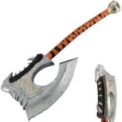 34" WoW Grom Hellscream Legendary Foam Axe Costume Cosplay
