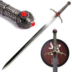 Prince Medieval King's Sword With Wall Plaque