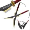 Set Of 2 34" Tengen Uzui's Dual Nichirin Swords With Shoulder Strap
