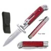 Pakkawood Handle Automatic Lever Lock Stiletto Knife