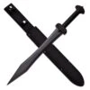 Fantasy Sword 24 Inch Overall 3MM Thick Black Finish Blade Fighters Sword
