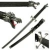 Black Dragon Samurai Katana Sword With Dragon Claw Tsuba