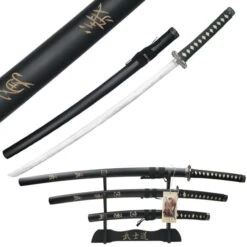 3 Piece Last Samurai Movie Sword Set With Stand