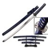 3 Piece Dragon Samurai Katana Sword Set - Blue And Black