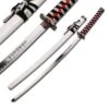 Dragon Samurai Katana Sword - Black And White Cord Wrapped Handle