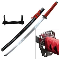 40 Inch Samurai Katana Sword 4MM Thick Carbon Steel Blade - Red