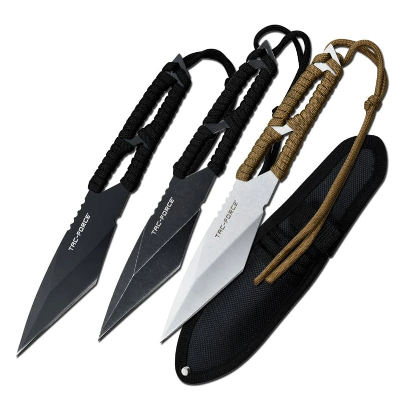 Tac Force 7.75 Inch Throwing Knives 3 Piece Set 1 Tac Force 7.75 Inch Throwing Knives 3 Piece Set