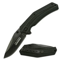 Evolution Spring Assisted Knife Stonewashed Finish Blade G10 Handle