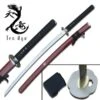 41 Inch Reverse Blade Hand Forged Samurai Sword With Red Scabbard