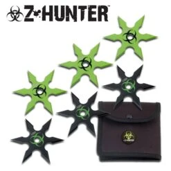 Zombie Hunter 6 Piece Throwing Star Set With Bio Pouch