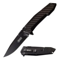 Elite Tactical 8.35 Inch Manual Folding Pocket Knife Black Stonewash