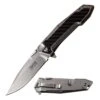 Elite Tactical 8.35 Inch Manual Folding Pocket Knife Black Silver Stonewash